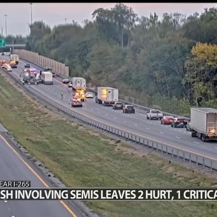 1 in critical condition after multi-vehicle crash on I-71 North near I-265 in east Louisville